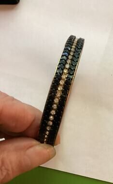 2782 Bangle Bracelet Hobnail Design Gold Tone/Brass Tone Modern Hob Nail Fashion